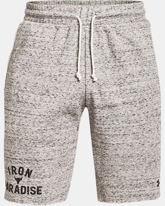 Men's Project Rock Terry Iron Shorts in White image number 5